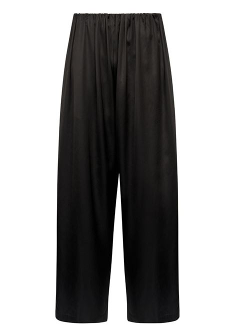 Pantaloni a vita alta in nero di MM6 Maison Margiela - donna